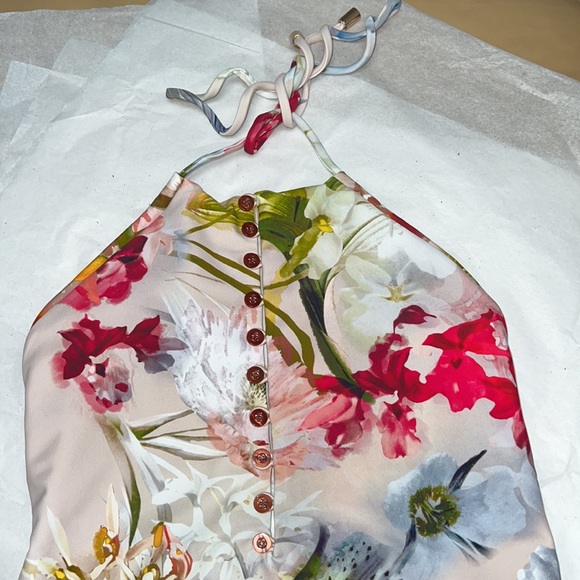 (L) OCHIE Diane Halter One-Piece Swimsuit - Picture 5 of 16